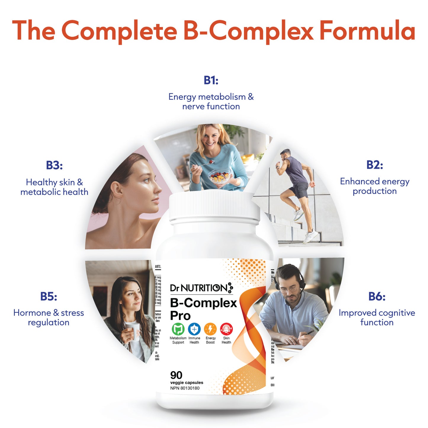 Vitamin B-Complex Pro 90 Veggie Capsules