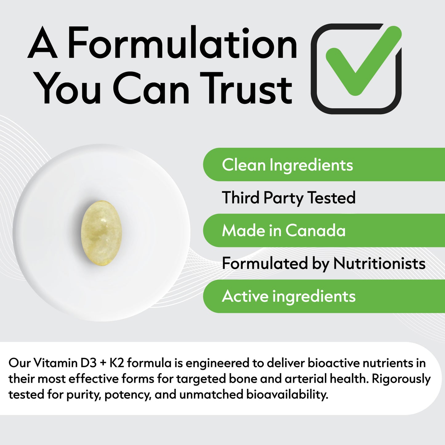 Vitamin D3+K2 120 Softgels
