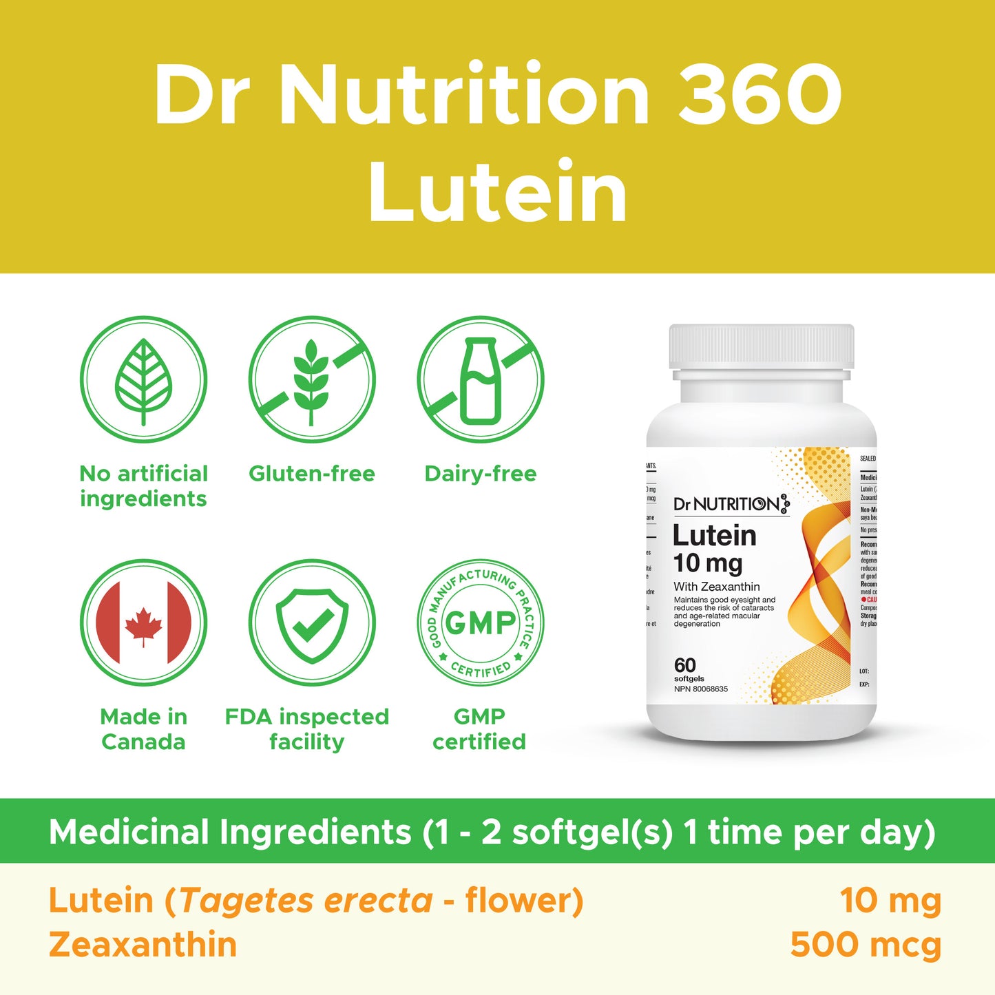 Lutein 10mg 60 Softgels