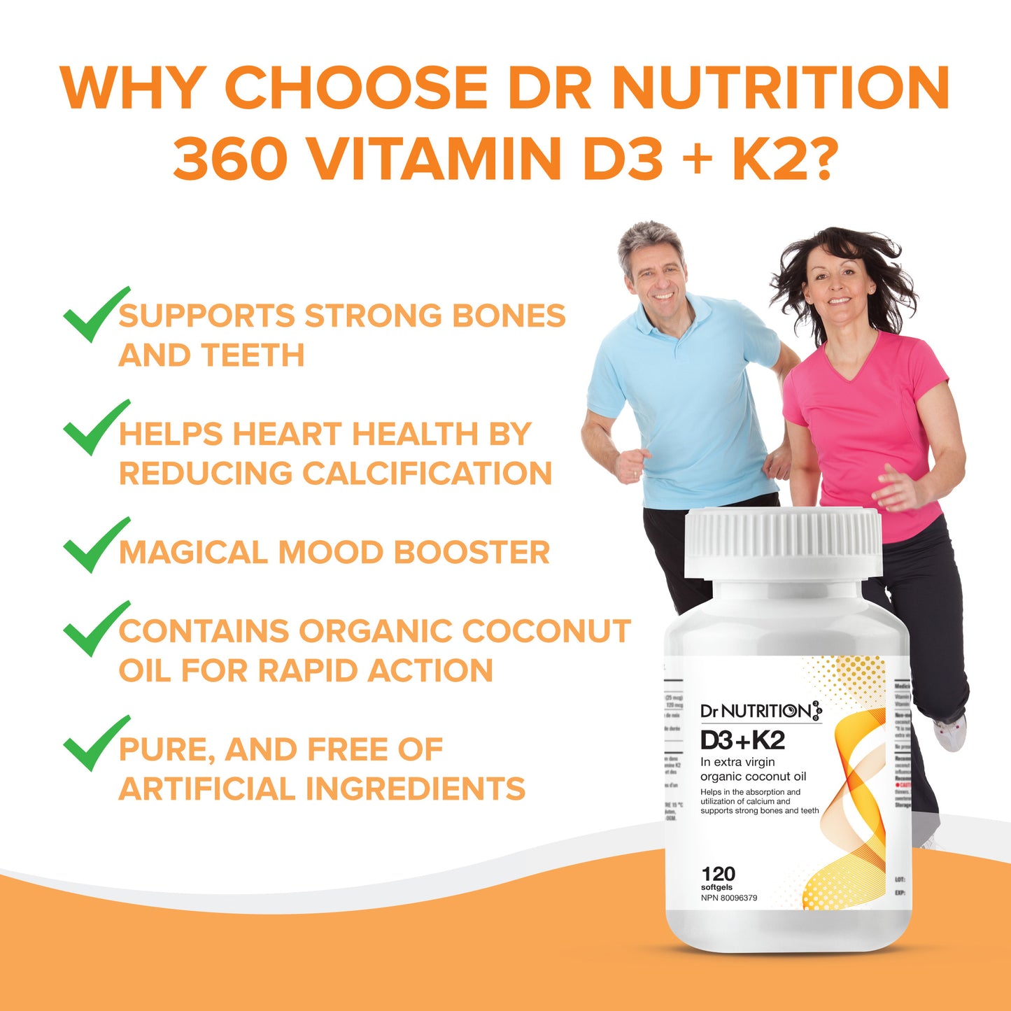 Vitamin D3+K2 120 Softgels