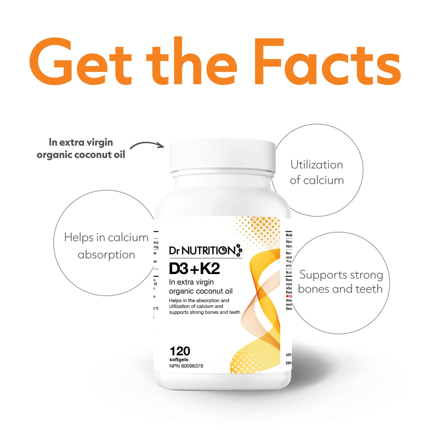 Vitamin D3+K2 120 Softgels
