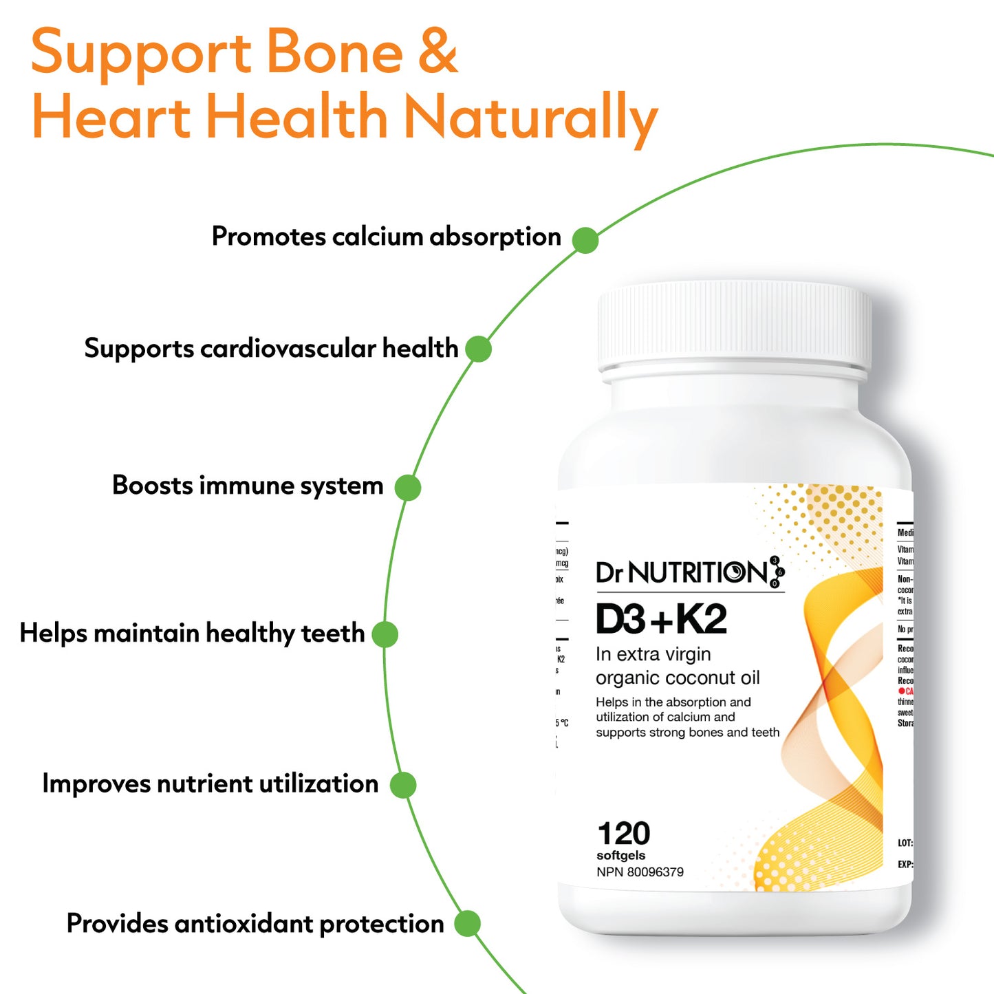 Vitamin D3+K2 120 Softgels