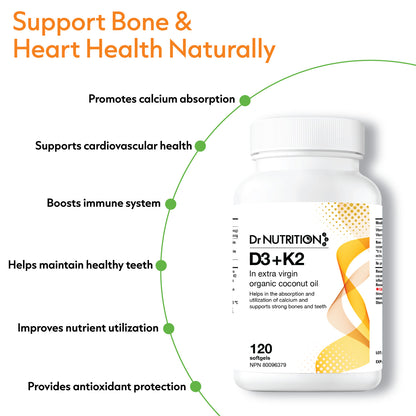 Vitamin D3+K2 120 Softgels