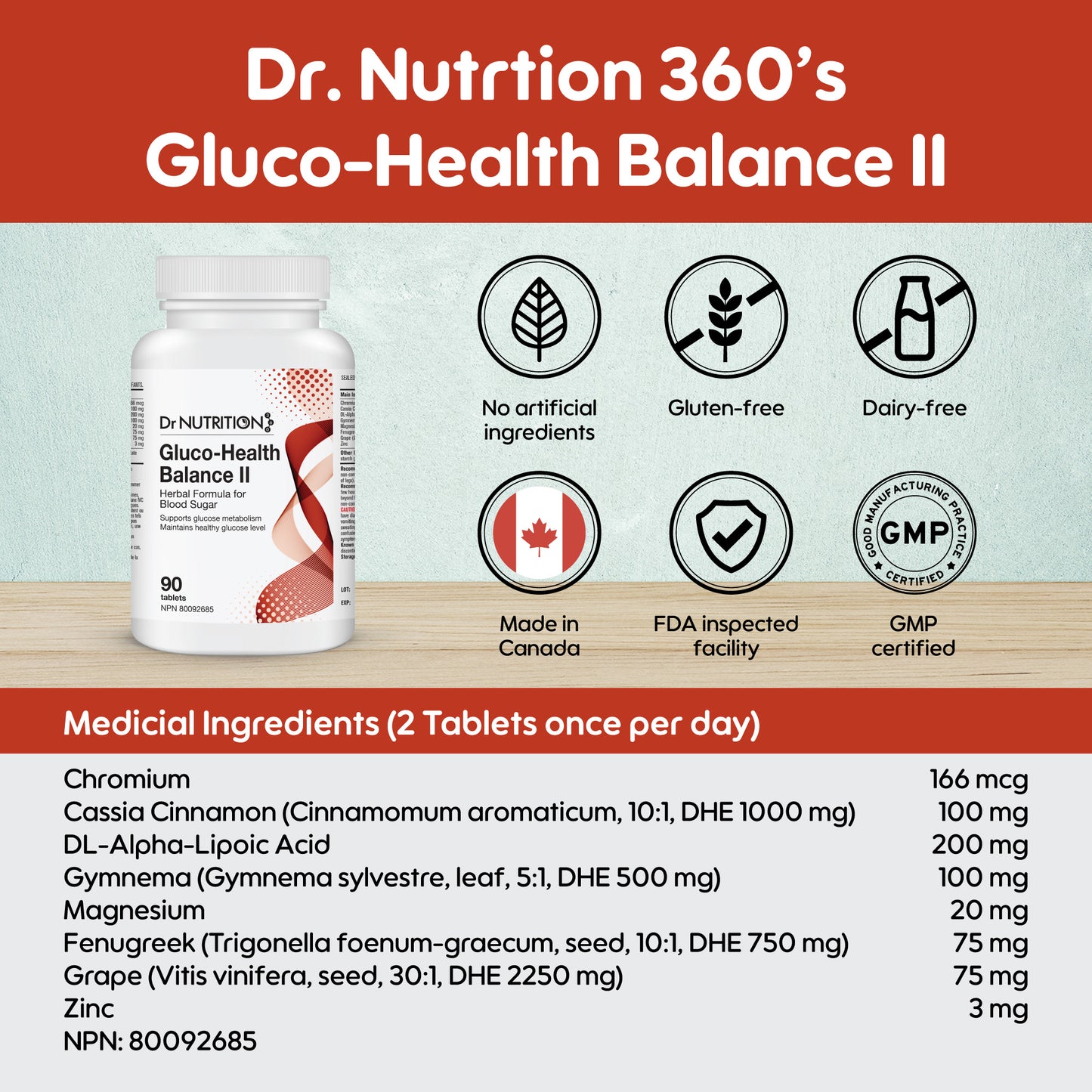 Gluco-Health Balance II 90 Tablets